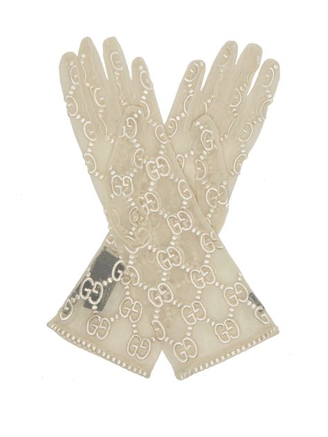 gucci transparent gloves|gucci lace gloves for women.